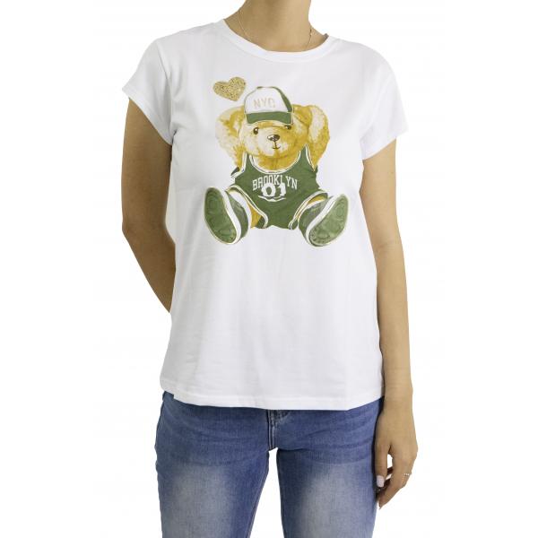 t shirt orsacchiotto con cappello 